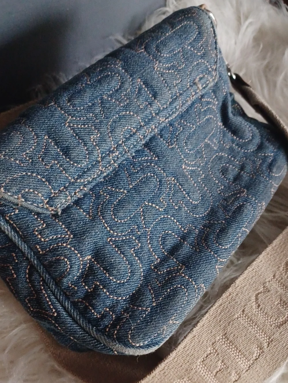 True Religion  Signature Denim Crossbody